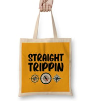 Funny Travel Gift Design Lover-Trippin Wanderlust Journey Adventurer Vacation Bez Çanta Uzun Saplı