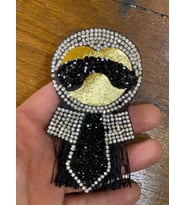 10X6 CM ÜTÜ İLE YAPIŞAN KARL LAGERFELD TAŞLI APLİKE ARMA DİKİŞ HOBİ AKSESUARI