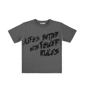 Civil Boys Lıfe's Better Basklı 10-13 Yaş Tişört - Gri