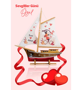 Sevgililer Günü Hediyesi, Özel İsim Baskılı Gemi Maketi Özelleştirilebilir Gemi