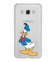 Samsung Galaxy J5 2016 Kapak Donald Duck Tasarımlı Şeffaf Silikon Kılıf