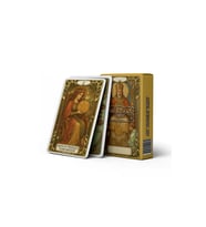 SPELT 78 Kartlı Golden Art Nouveau Özel Tasarım 12x8 cm Klasik Tarot Destesi Tarot Kartları