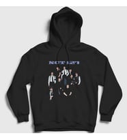 Presmono Unisex Siyah Poster K-Pop Nct 127 Kapüşonlu Sweatshirt 275967tt