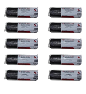 GNR Endüstriyel Jumbo Çöp Torbası Poşeti - 2 Kat - Siyah - 400 Gr. - 80x110 Cm. -10 Adetlik 10 Rulo