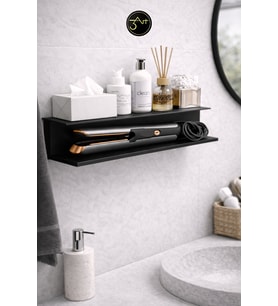 Isıya Dayanıklı Banyo Rafı Kablo Toplamalı Düzleştirici Standı