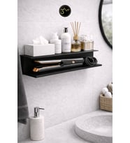 Isıya Dayanıklı Banyo Rafı Kablo Toplamalı Düzleştirici Standı