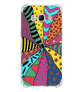 PrintiFy Samsung Galaxy J5 2016 Uyumlu Retro Color 4 Baskılı Şeffaf Köşe Korumalı Antişok Kılıf