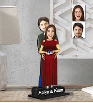 Kişiye Özel 2 Boyutlu Aile  Ahşap Biblo-7