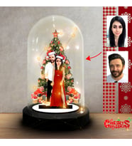 Noel Karikatürü Sevgili Hediye, Noel sevgili Karikatür Hediyesi, Karikatür Noel Tatili, Dekoratif Karikatür ışıklı Fanus , Yılbaşı Hediyesi FN258