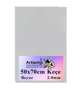 Beyaz Keçe 50x70 cm 2.0 mm 1 Adet Renkli Hobi Keçesi Elişi Keçesi Anasınıfı Kreş Okul Öncesi