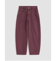 LCW Kids Bordo Barrel Fit Kız Çocuk Jean Pantolon