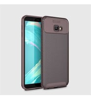 Samsung Galaxy J4 Plus Kılıf Esnek Soft Karbon Tasarım Legion Serisi (Kahverengi)