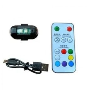 Carub Lamba Uçak Kanadı Çakar Şarjlı Rgb Kumandalı (Siyah)