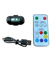 Carub Lamba Uçak Kanadı Çakar Şarjlı Rgb Kumandalı (Siyah)