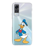 Vivo Y51 Uyumlu Kamera Korumalı Kapak Donald Duck Tasarımlı Şeffaf Silikon Kılıf