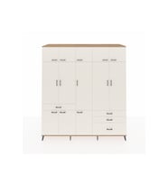 Kronos Dolap 8 Raflı 4 Çekmeceli 3 Askılı 220x59x243 Çam-Aytaşı/Aytaşı