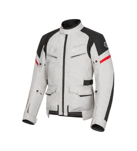 JK122 Motosiklet Montu 4 Mevsim Uzun Oxford 600-D Dayanıklı Kumaş Motorcu Mont Gri