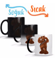 Chewbacca Alf Bacca Sihirli Kupa Bardak Porselen