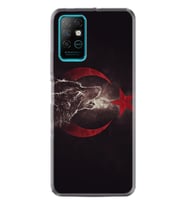 Infınıx Note 8 Kılıf Desenli Silikon Kılıf Kurt Ve Ay Yıldız 1403