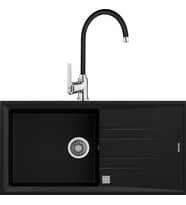 TEKA STONE 60 L-TG KARBON SİYAH GRANİT MUTFAK EVYE+ IN 995 ARMATÜR SETİ