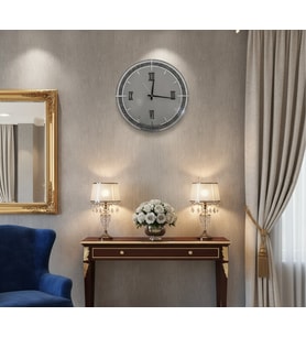 60x60 cm Beton Gri Lazer Kesim MDF Duvar Saati – Modern Minimalist 3 mm Tek Kat Dekoratif Saat