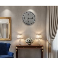 60x60 cm Beton Gri Lazer Kesim MDF Duvar Saati – Modern Minimalist 3 mm Tek Kat Dekoratif Saat
