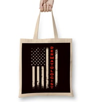 Dermatologist USA American Flag Dermatology Skin Doctor Bez Çanta Uzun Saplı