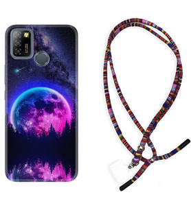 INFINIX Smart 4 5 6 Zero 8 S5 Pro Kılıf Boyun Asklı Rasta Silikon Star Planet 1652