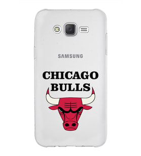 Samsung Galaxy J7 Core Kapak Chicago Bulls Tasarımlı Şeffaf Silikon Kılıf
