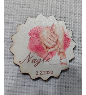 6 CM Hoşgeldin Bebek Magnet Söz Nişan Nikah Düğün 25 Adet
