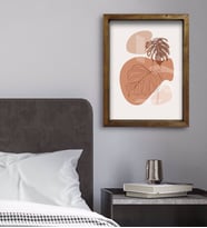 BK Gift Yatak Odası Konseptli Doğal Masif Ahşap Çerçeveli Tablo 45x65cm-77