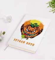 BK Gift Kişiye Özel Happy Halloween Tasarımlı Beyaz Defter-5