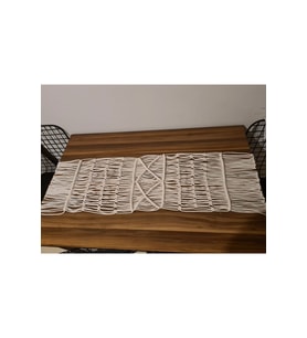 Makrome Püsküllü Runner (Ekru)