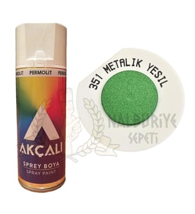 Akçalı Akrilik Sprey Boya METALİK YEŞİL (Simli) 400 ml - 351