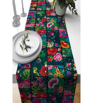 Çok Renkli Patchwork Premium Masa Örtüsü Runner RNR102