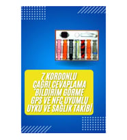 Mey İthalat® Akıllı Saat Çağrı Cevaplayabilen Unısex 7 Kordonlu Müzik Dinleme