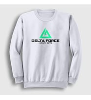 Presmono Unisex Beyaz Logo Oyun Delta Force Hawk Ops Sweatshirt 476471tt (Beyaz)