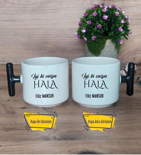 İyi Ki Varsın Hala Kupa Bardak T Siyah Kulplu Halaya Doğum Günü Hediyesi