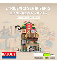 Balody Etkileyici Şehir Serisi – Hong Kong Part 2 (BL21034) – Mini Blok Yapı Oyuncakları Seti (Kırmızı)