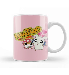 Hamtaro Bijou Ribbon Chan With Snoozer Neteru Kun Kupa Bardak Porselen