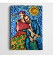 Frida Kahlo Van Gogh Kanvas Tablo