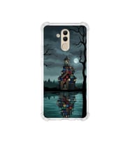 PrintiFy Huawei Mate20lite ile Uyumlu Simya Serisi Gölge Ve Cam Tasarımlı Uv Baskılı Köşe Korumalı Antişok Kılıf