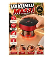 Şarjlı Elektrikli Kupa Terapisi Masaj Cihazı Boyun Sırt Bacak İçin Vakumlu Masaj Aleti