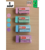 x Dekomus Pastel Touch Collection "2 Adet" Silgi "Dekomus Cep Defteri Hediyeli"