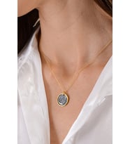 14 K Gold Kaplama 925 Ayar Gümüş Antik Deniz Kızı Kolye