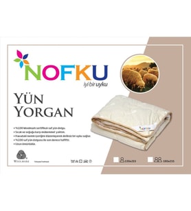 Nofku Tek Kişilik Yün Yorgan 155X215