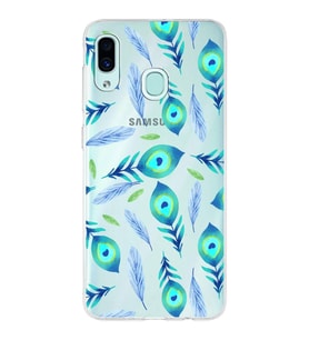 PrintiFy Samsung Galaxy A30 ile Uyumlu 1mm Slim Fit Nazar Boncuğu 3 Baskılı Şeffaf  Kılıf