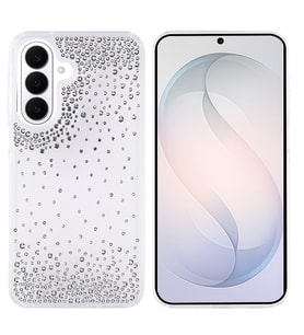 Galaxy S26 Kılıf Airbag Tasarımlı Damla Taşlı Şeffaf Pera Silikon Kılıf