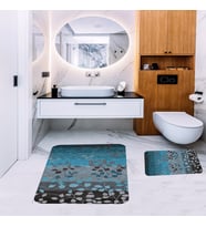 Banyo Halısı Ikili Klozet Takımı Kaymaz Tabanlı Banyo Paspas Takımı (Karışık)