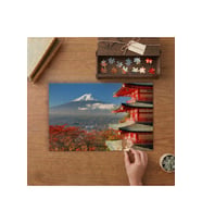 japonya Arakurayama Sengen Parkı Tasarımı 240 parça Ahşap Puzzle Ahşap Kutuda MP08052